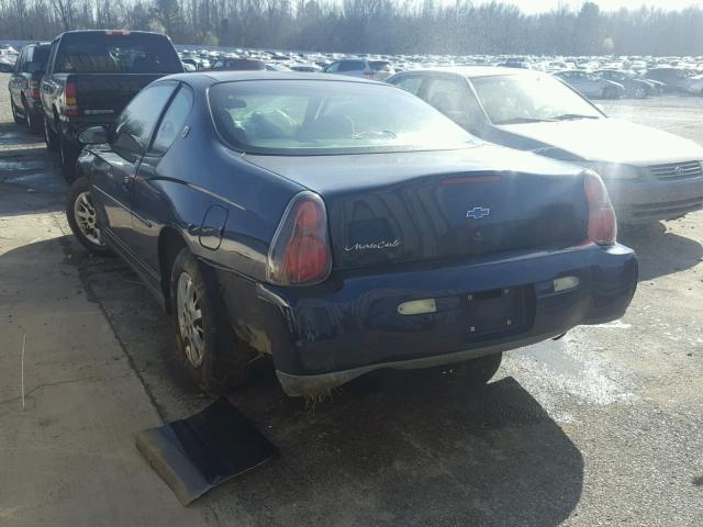 2G1WW12E719277526 - 2001 CHEVROLET MONTE CARL 蓝色 照片 3