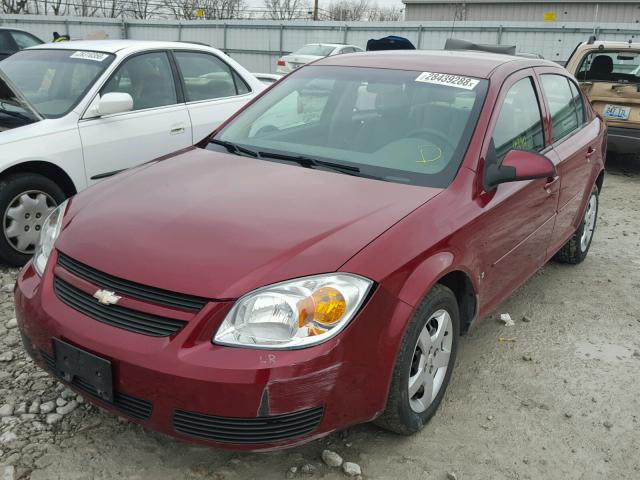 1G1AL55F177115223 - 2007 CHEVROLET COBALT LT RED photo 2