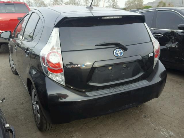 JTDKDTB33C1000613 - 2012 TOYOTA PRIUS C BLACK photo 3