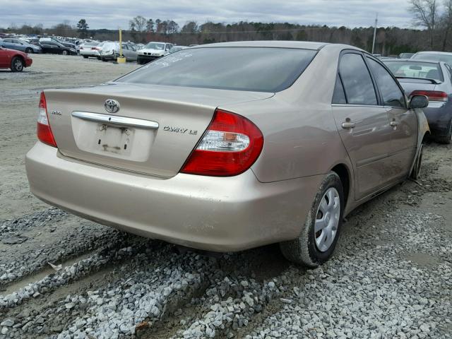 4T1BE32K63U127421 - 2003 TOYOTA CAMRY LE GOLD photo 4