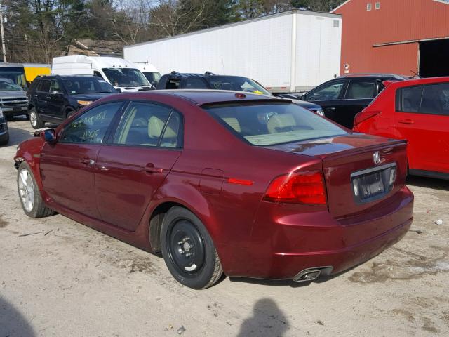 19UUA66296A033044 - 2006 ACURA 3.2TL RED photo 3