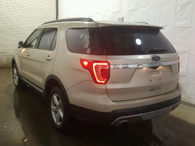 1FM5K8D86HGD75369 - 2017 FORD EXPLORER X GOLD photo 3