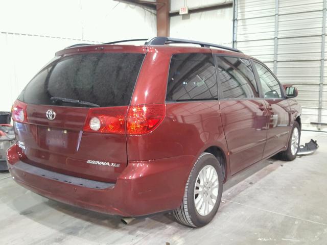 5TDYK4CC2AS314144 - 2010 TOYOTA SIENNA XLE RED photo 4