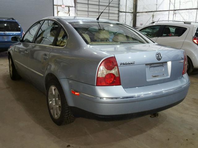 WVWTH63BX1P198164 - 2001 VOLKSWAGEN PASSAT GLX 蓝色 照片 3