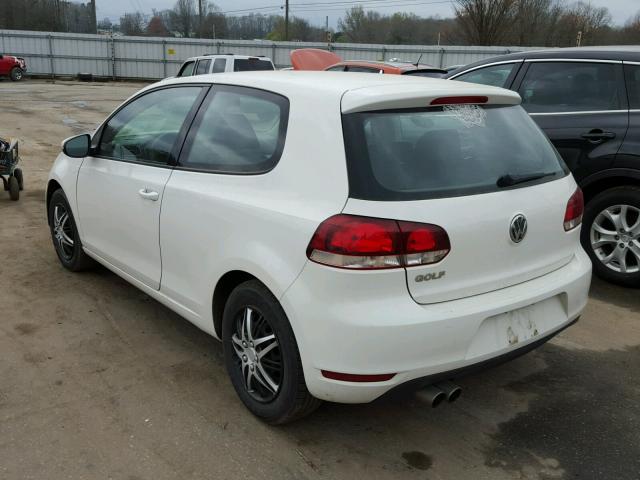 WVWAA7AJ0BW116249 - 2011 VOLKSWAGEN GOLF WHITE photo 3