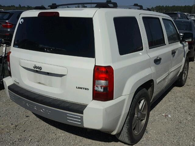 1J8FT48W67D295957 - 2007 JEEP PATRIOT LI WHITE photo 4