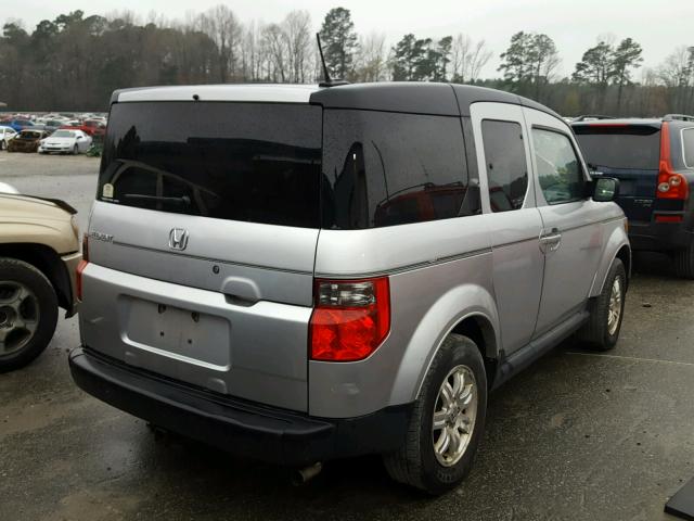 5J6YH27707L009682 - 2007 HONDA ELEMENT EX SILVER photo 4