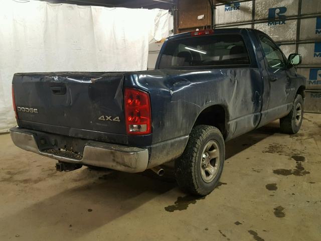 1D7HU16N43J552461 - 2003 DODGE RAM 1500 S BLUE photo 4