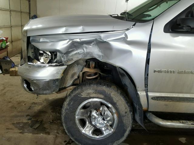 1D7KU28D64J140513 - 2004 DODGE RAM 2500 S SILVER photo 9