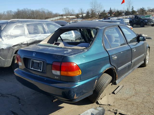 2HGEJ6625WH540576 - 1998 HONDA CIVIC DX GREEN photo 4