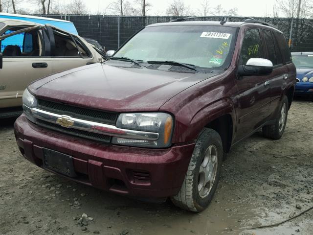 1GNDT13S072292041 - 2007 CHEVROLET TRAILBLAZE BURGUNDY photo 2