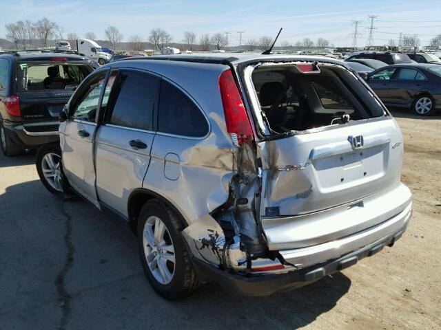 5J6RE4H54BL053215 - 2011 HONDA CR-V EX SILVER photo 3