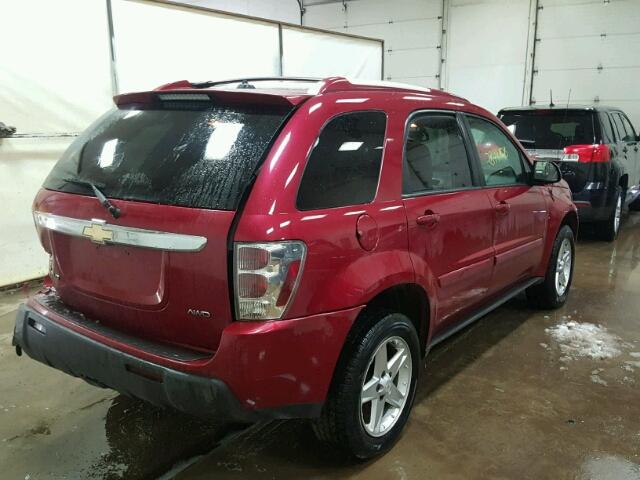 2CNDL73F556142808 - 2005 CHEVROLET EQUINOX LT BURGUNDY photo 4