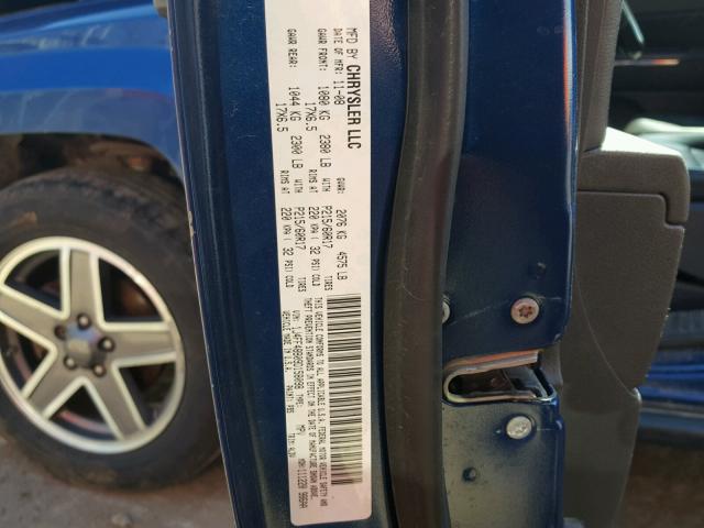 1J4FF48B09D158098 - 2009 JEEP PATRIOT LI BLUE photo 10