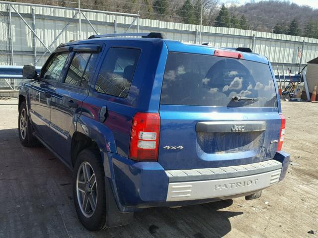 1J4FF48B09D158098 - 2009 JEEP PATRIOT LI BLUE photo 3