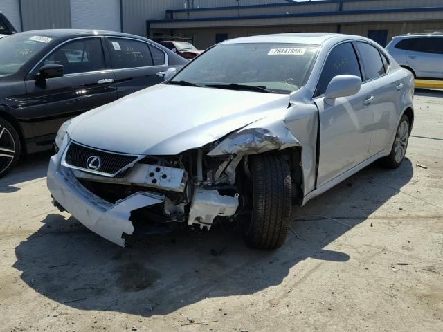 JTHCK262075008459 - 2007 LEXUS IS 250 SILVER photo 2