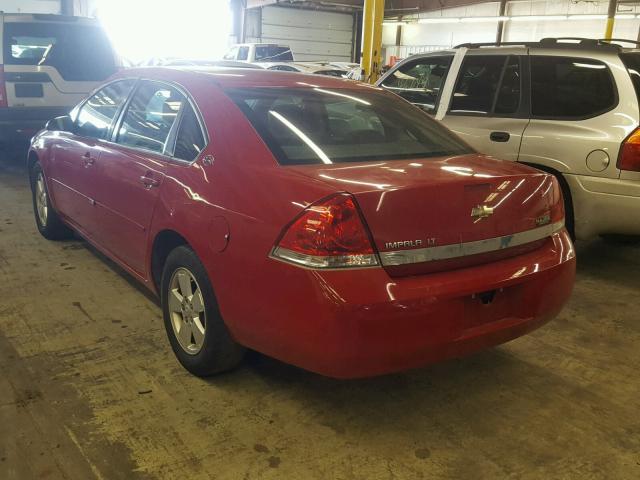 2G1WT55N179231937 - 2007 CHEVROLET IMPALA LT RED photo 3