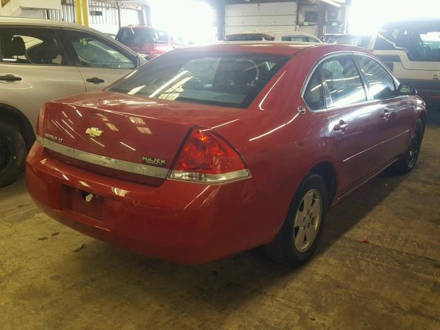 2G1WT55N179231937 - 2007 CHEVROLET IMPALA LT RED photo 4