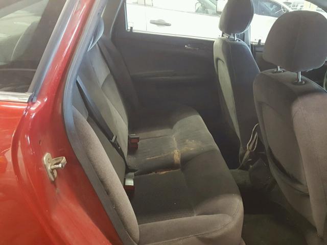 2G1WT55N179231937 - 2007 CHEVROLET IMPALA LT RED photo 6