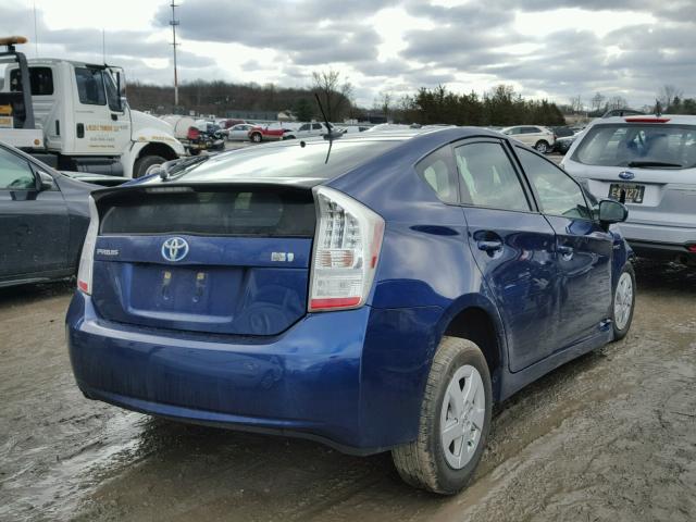 JTDKN3DU5B1398327 - 2011 TOYOTA PRIUS BLUE photo 4