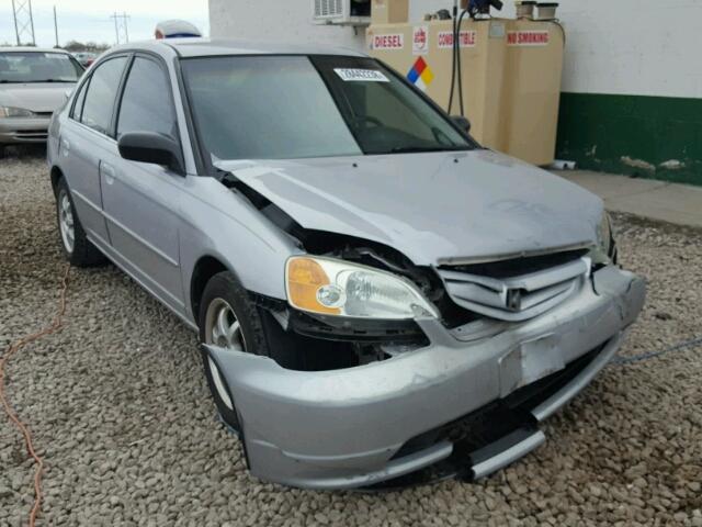 1HGES16532L048703 - 2002 HONDA CIVIC LX GRAY photo 1