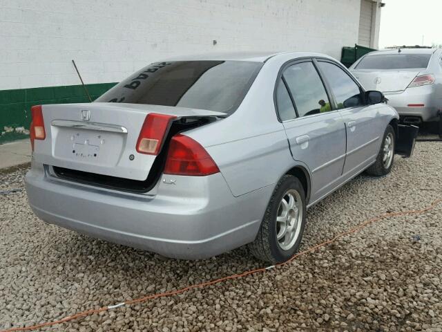 1HGES16532L048703 - 2002 HONDA CIVIC LX GRAY photo 4