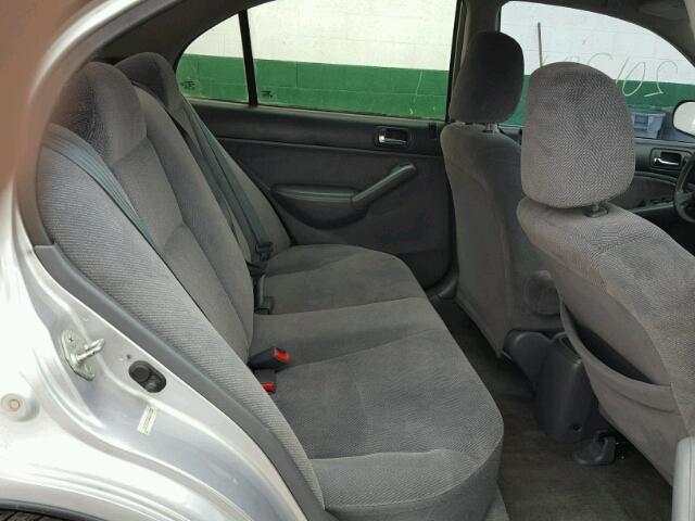 1HGES16532L048703 - 2002 HONDA CIVIC LX GRAY photo 6