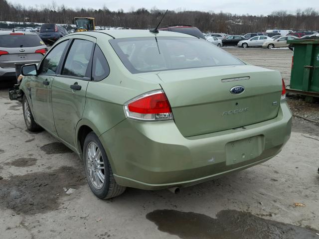 1FAHP35N98W265373 - 2008 FORD FOCUS SE GREEN photo 3