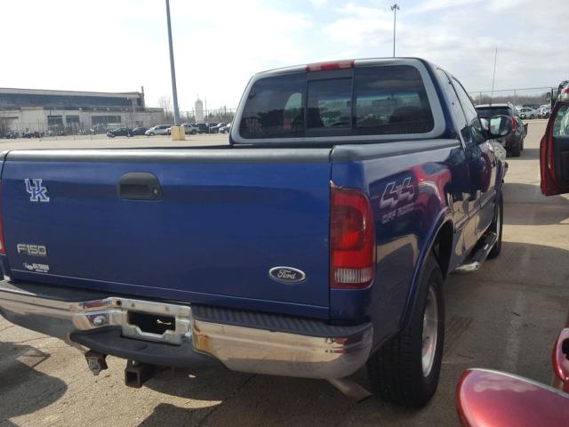 1FTRX18L1WNA30207 - 1998 FORD F150 BLUE photo 4