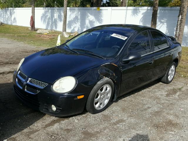 1B3ES56C94D502794 - 2004 DODGE NEON SXT BLACK photo 2