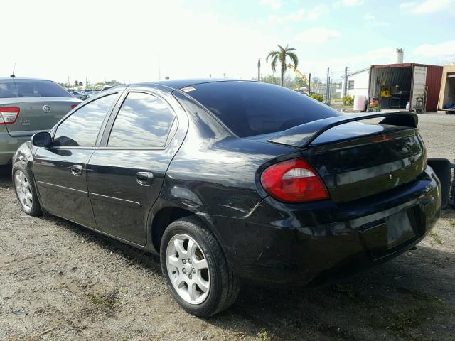 1B3ES56C94D502794 - 2004 DODGE NEON SXT BLACK photo 3