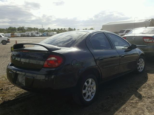 1B3ES56C94D502794 - 2004 DODGE NEON SXT BLACK photo 4