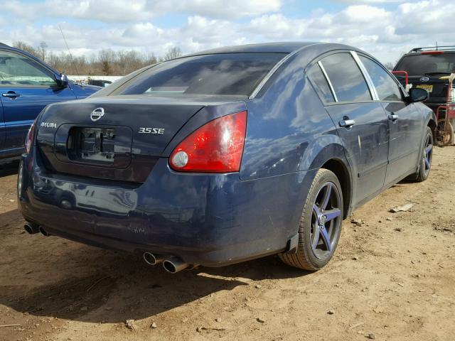 1N4BA41EX4C801214 - 2004 NISSAN MAXIMA SE BLUE photo 4