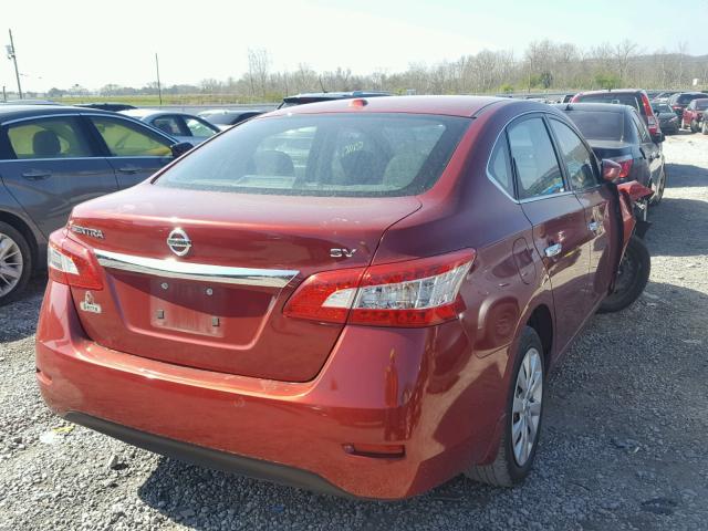 3N1AB7AP7FY284053 - 2015 NISSAN SENTRA S RED photo 4