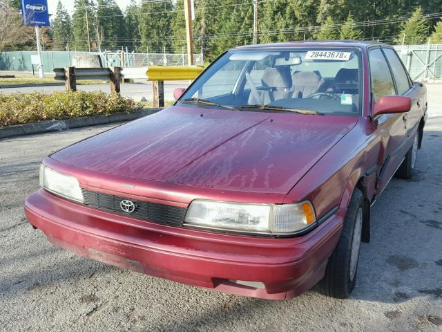 JT2SV22E5L0361395 - 1990 TOYOTA CAMRY LE MAROON photo 2