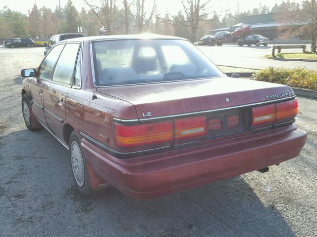 JT2SV22E5L0361395 - 1990 TOYOTA CAMRY LE MAROON photo 3