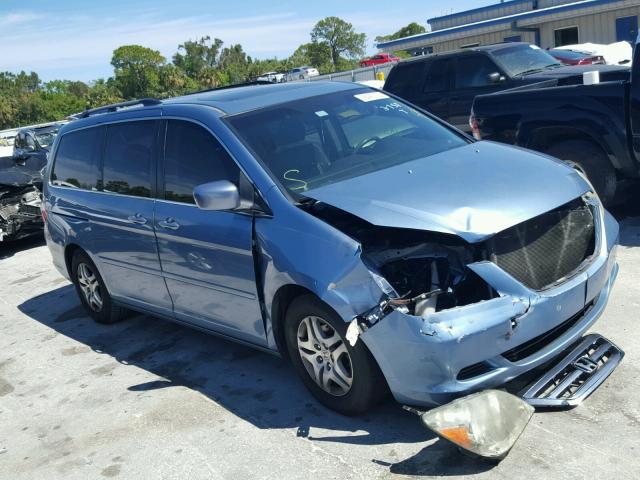 5FNRL38775B110019 - 2005 HONDA ODYSSEY EX BLUE photo 1