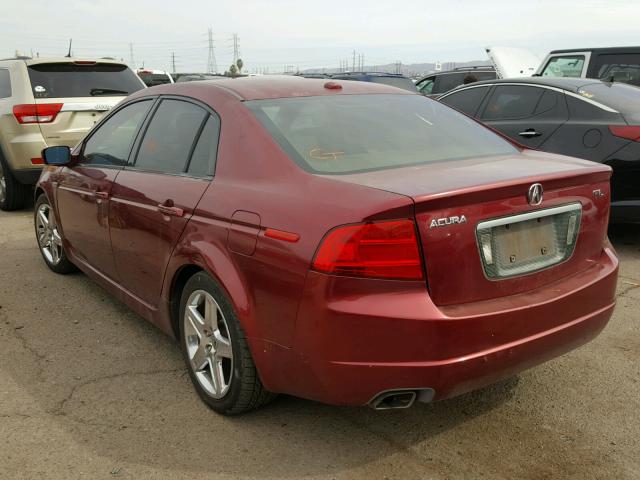 19UUA66284A060054 - 2004 ACURA TL MAROON photo 3