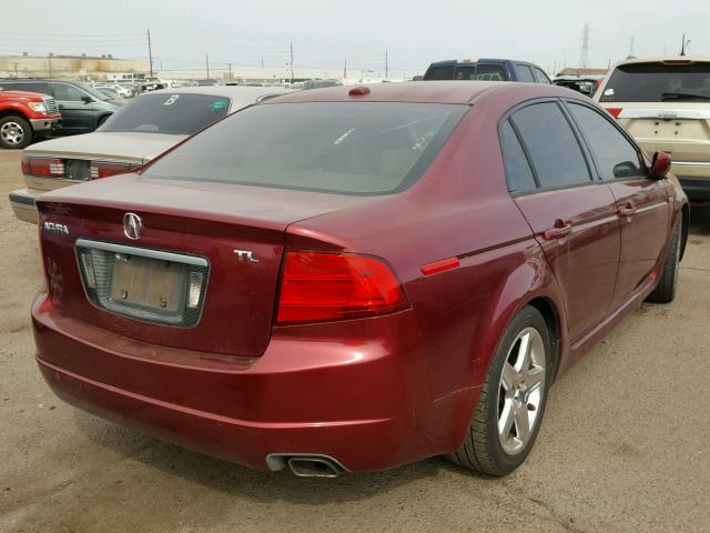 19UUA66284A060054 - 2004 ACURA TL MAROON photo 4