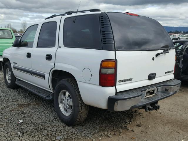 1GNEK13T91J268396 - 2001 CHEVROLET TAHOE K150 WHITE photo 3