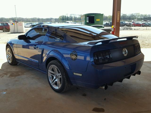 1ZVHT82H975265201 - 2007 FORD MUSTANG GT BLUE photo 3