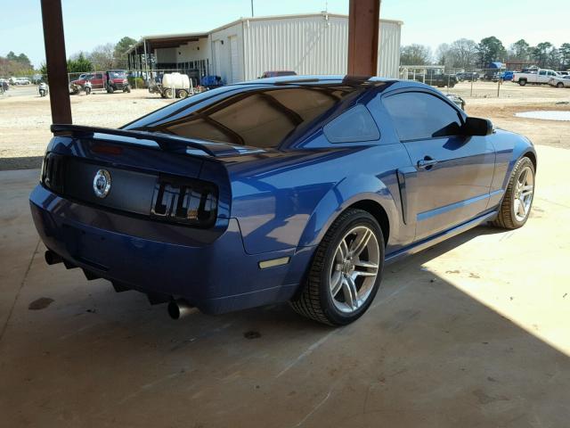 1ZVHT82H975265201 - 2007 FORD MUSTANG GT BLUE photo 4