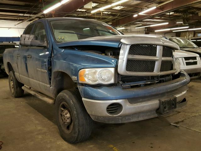 3D7KU28D03G834436 - 2003 DODGE RAM 2500 S BLUE photo 1