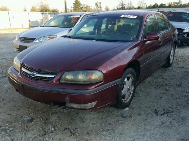 2G1WH55K029150315 - 2002 CHEVROLET IMPALA LS MAROON photo 2