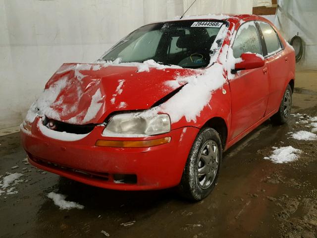 KL1TD52615B357173 - 2005 CHEVROLET AVEO BASE Կարմիր լուսանկար 2