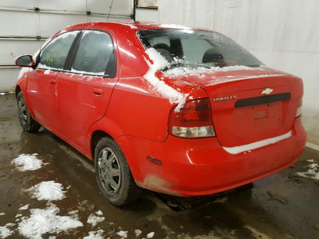 KL1TD52615B357173 - 2005 CHEVROLET AVEO BASE RED photo 3