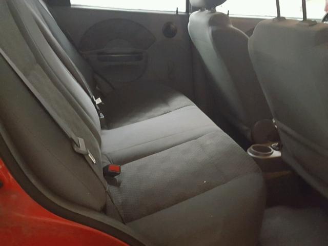 KL1TD52615B357173 - 2005 CHEVROLET AVEO BASE Կարմիր լուսանկար 6