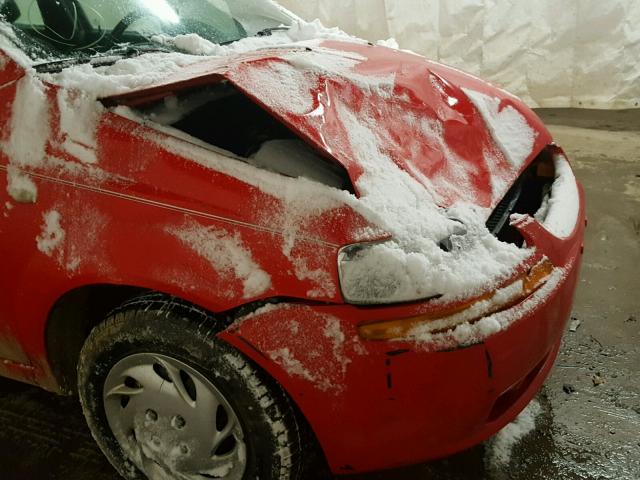 KL1TD52615B357173 - 2005 CHEVROLET AVEO BASE Կարմիր լուսանկար 9