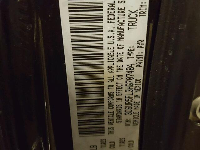 3C6UR5FL3HG707484 - 2017 RAM 2500 LARAM BLACK photo 10