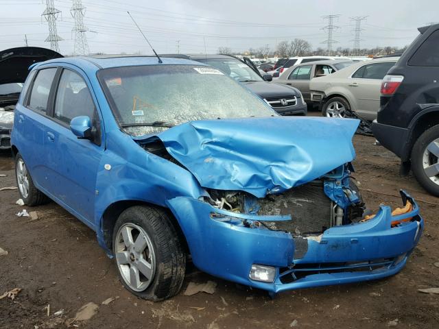 KL1TD66607B769331 - 2007 CHEVROLET AVEO BASE Niebieski zdjęcie 1